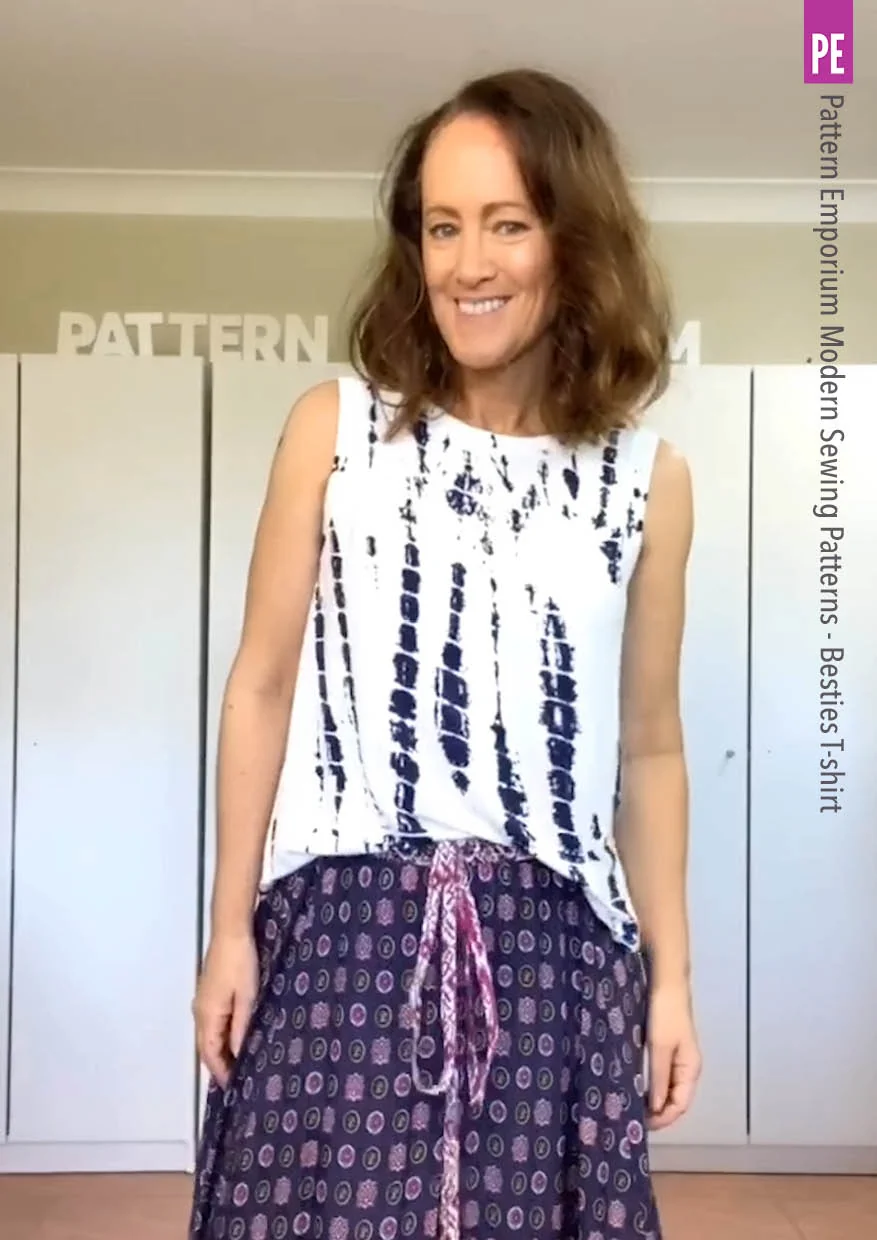 Besties Tee | Flared & Banded T-shirt PDF Sewing Pattern - Image 123