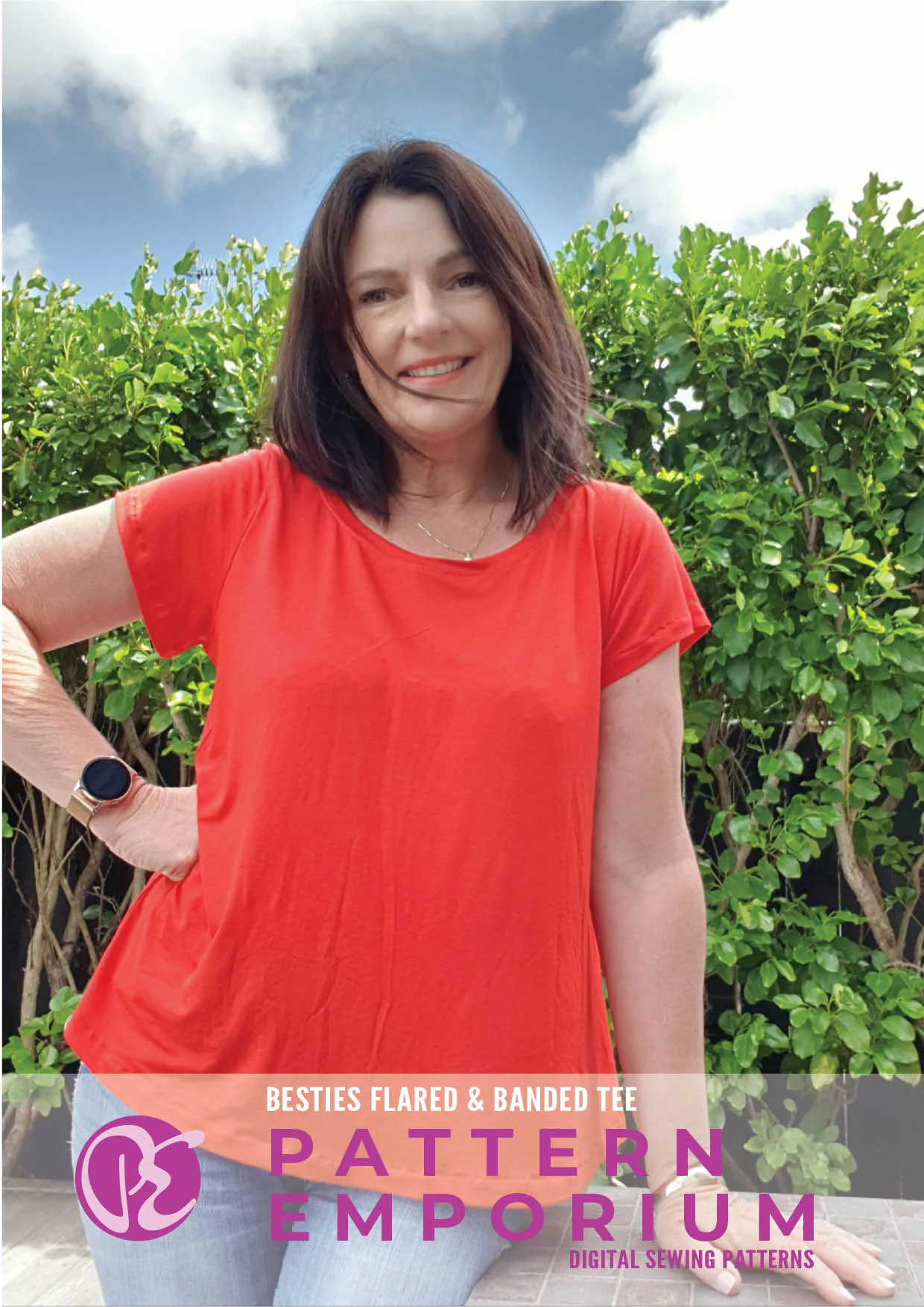 Besties Tee | Flared & Banded T-shirt PDF Sewing Pattern - Image 21