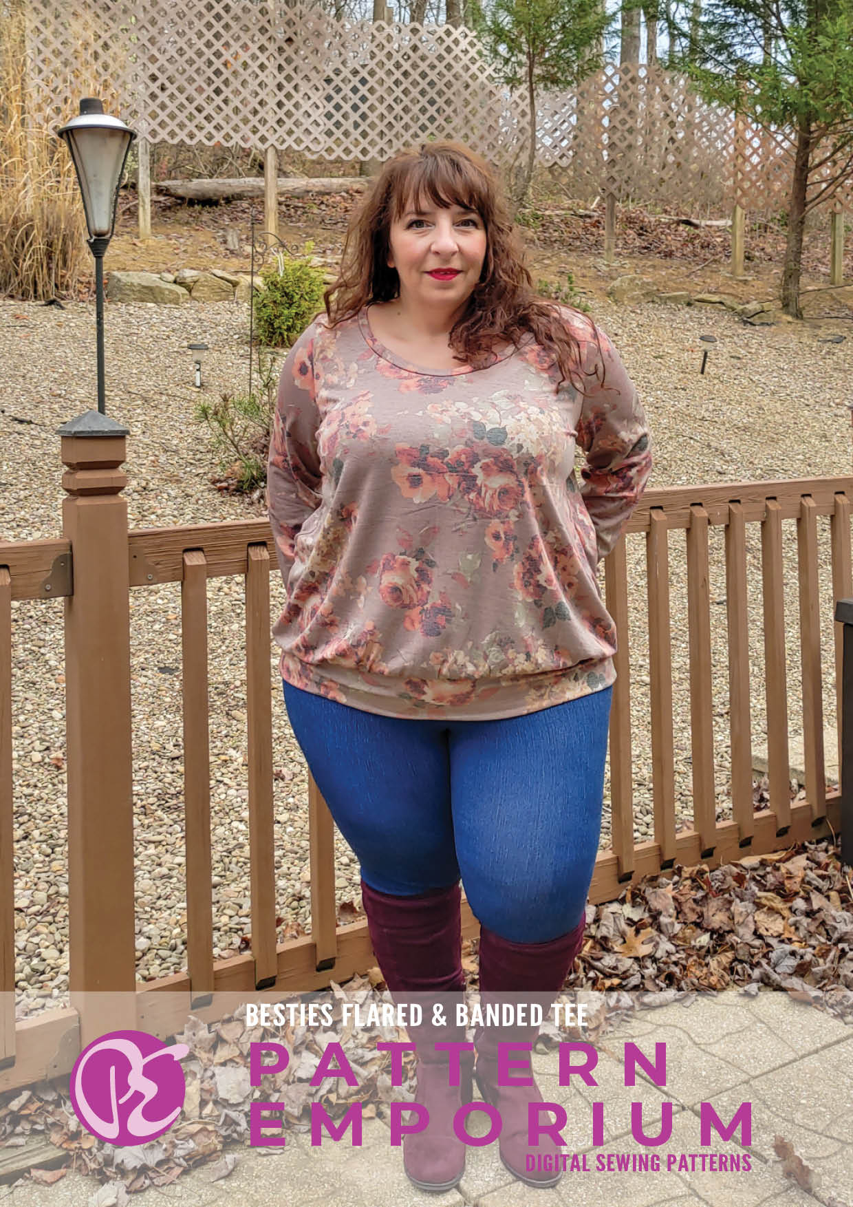 Besties Tee | Flared & Banded T-shirt PDF Sewing Pattern - Image 25