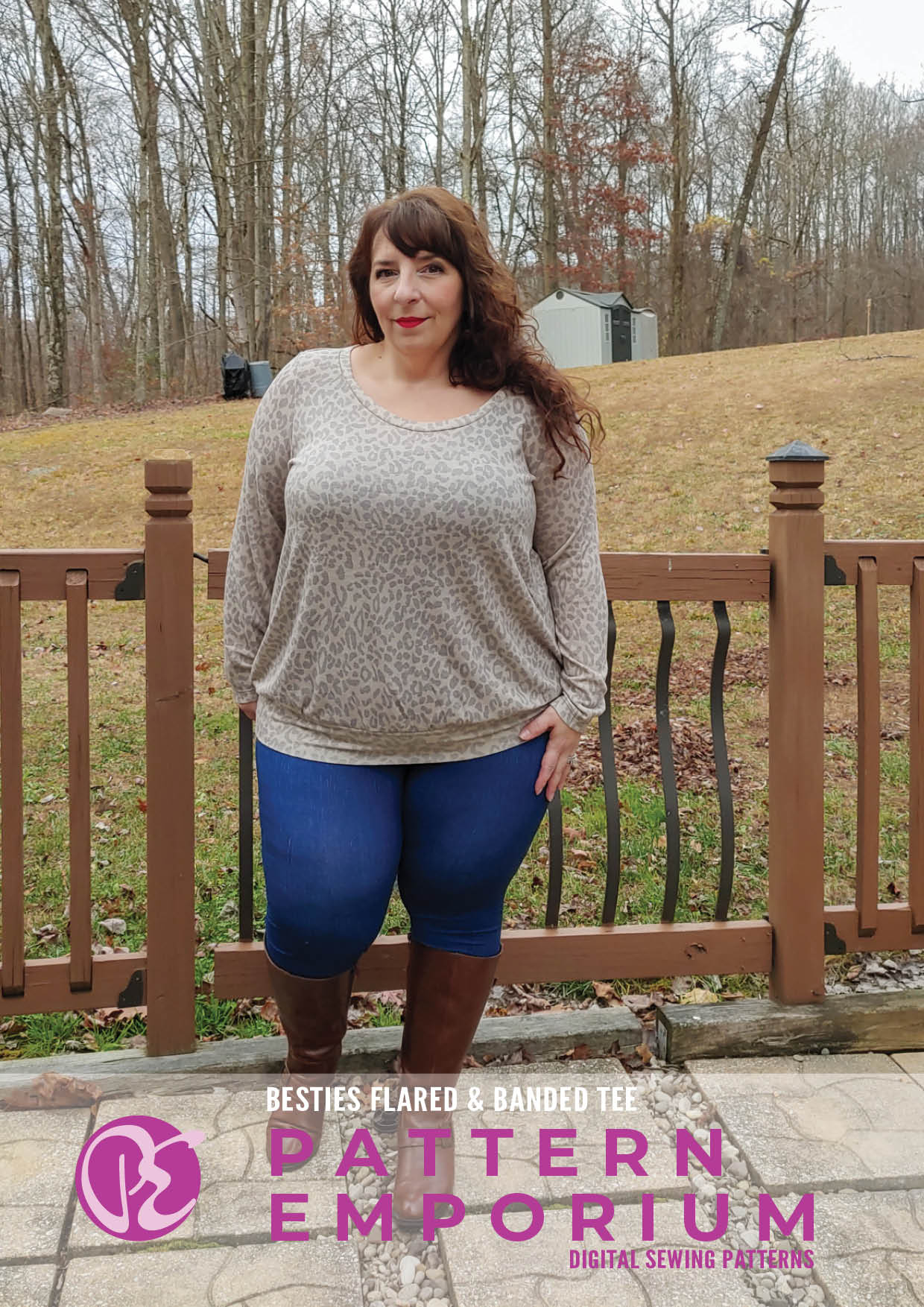 Besties Tee | Flared & Banded T-shirt PDF Sewing Pattern - Image 43
