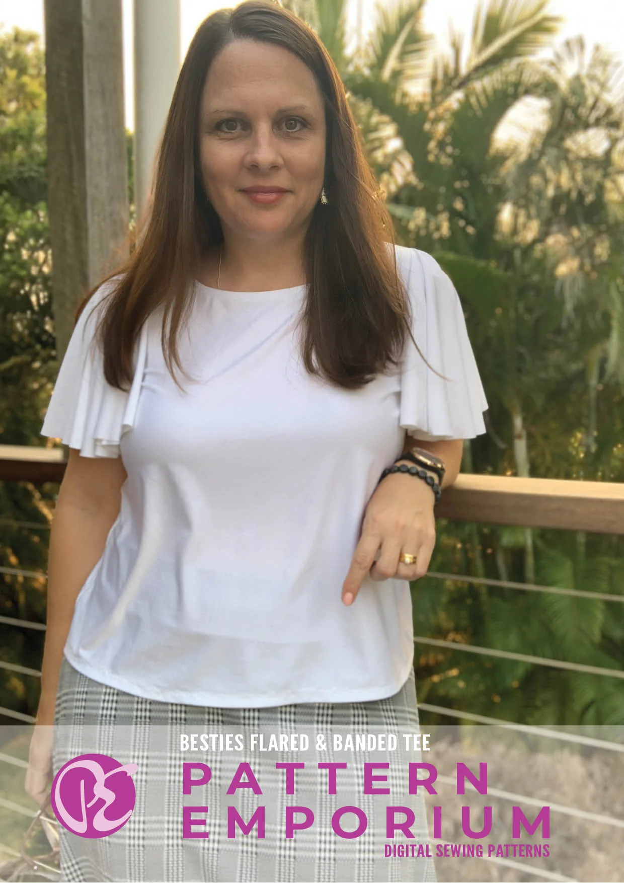 Besties Tee | Flared & Banded T-shirt PDF Sewing Pattern - Image 48