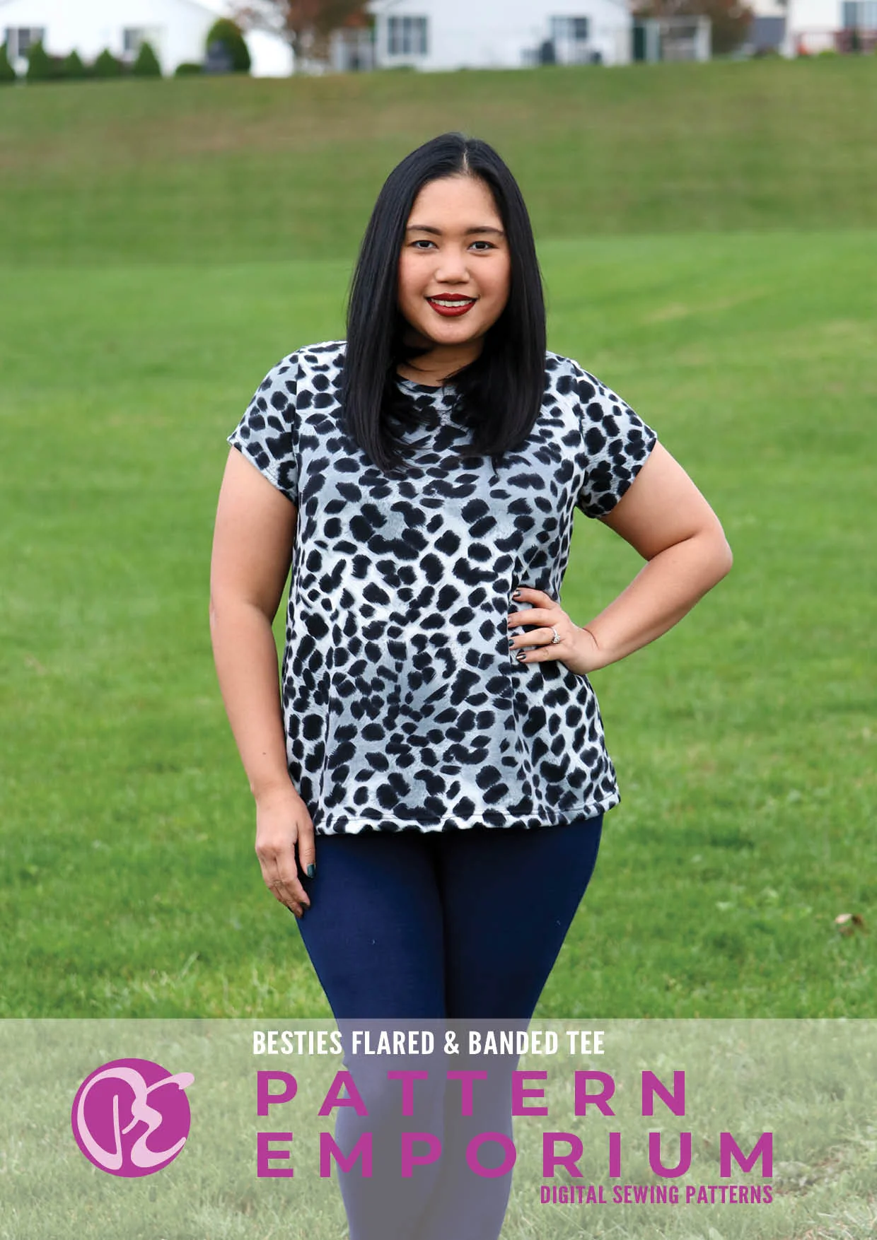 Besties Tee | Flared & Banded T-shirt PDF Sewing Pattern - Image 52