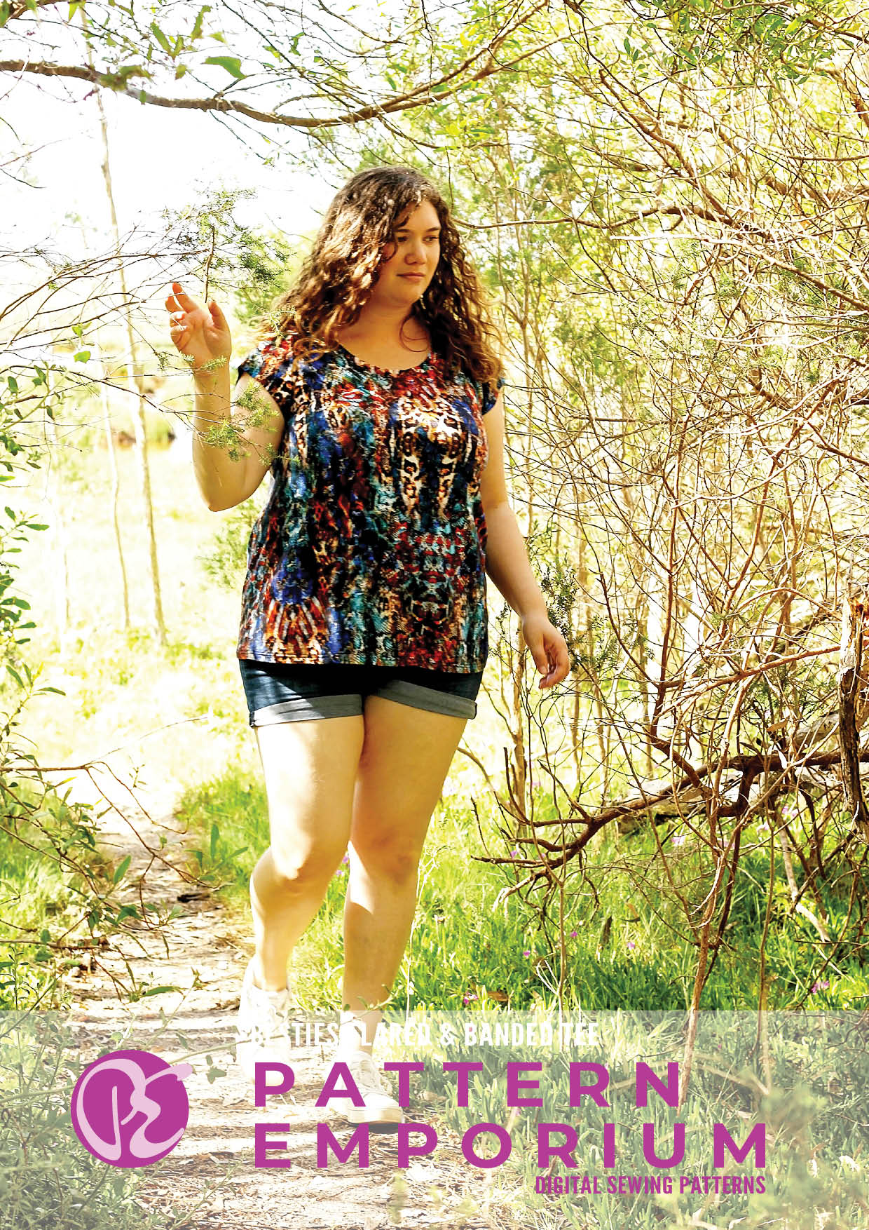 Besties Tee | Flared & Banded T-shirt PDF Sewing Pattern - Image 56