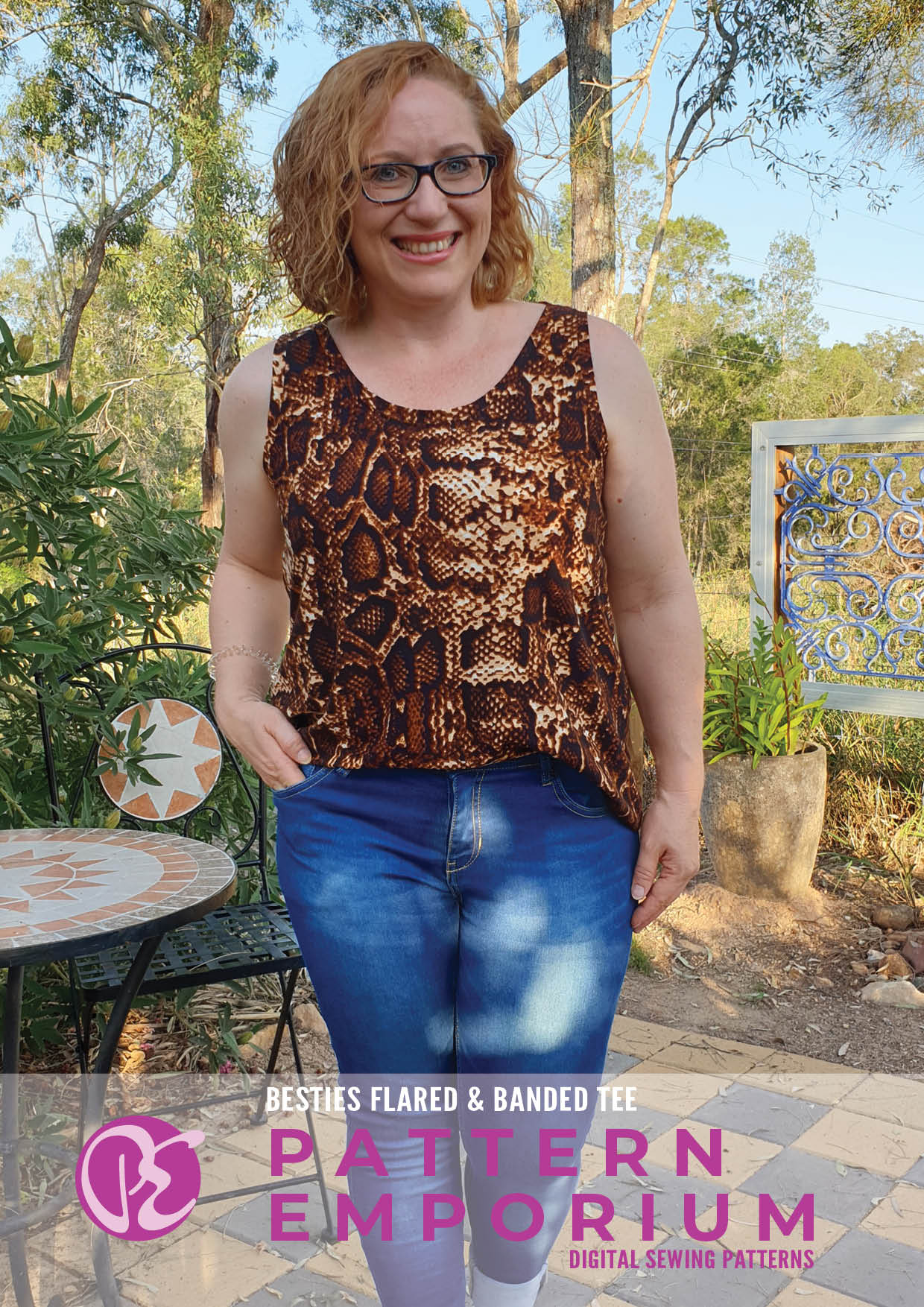 Besties Tee | Flared & Banded T-shirt PDF Sewing Pattern - Image 65