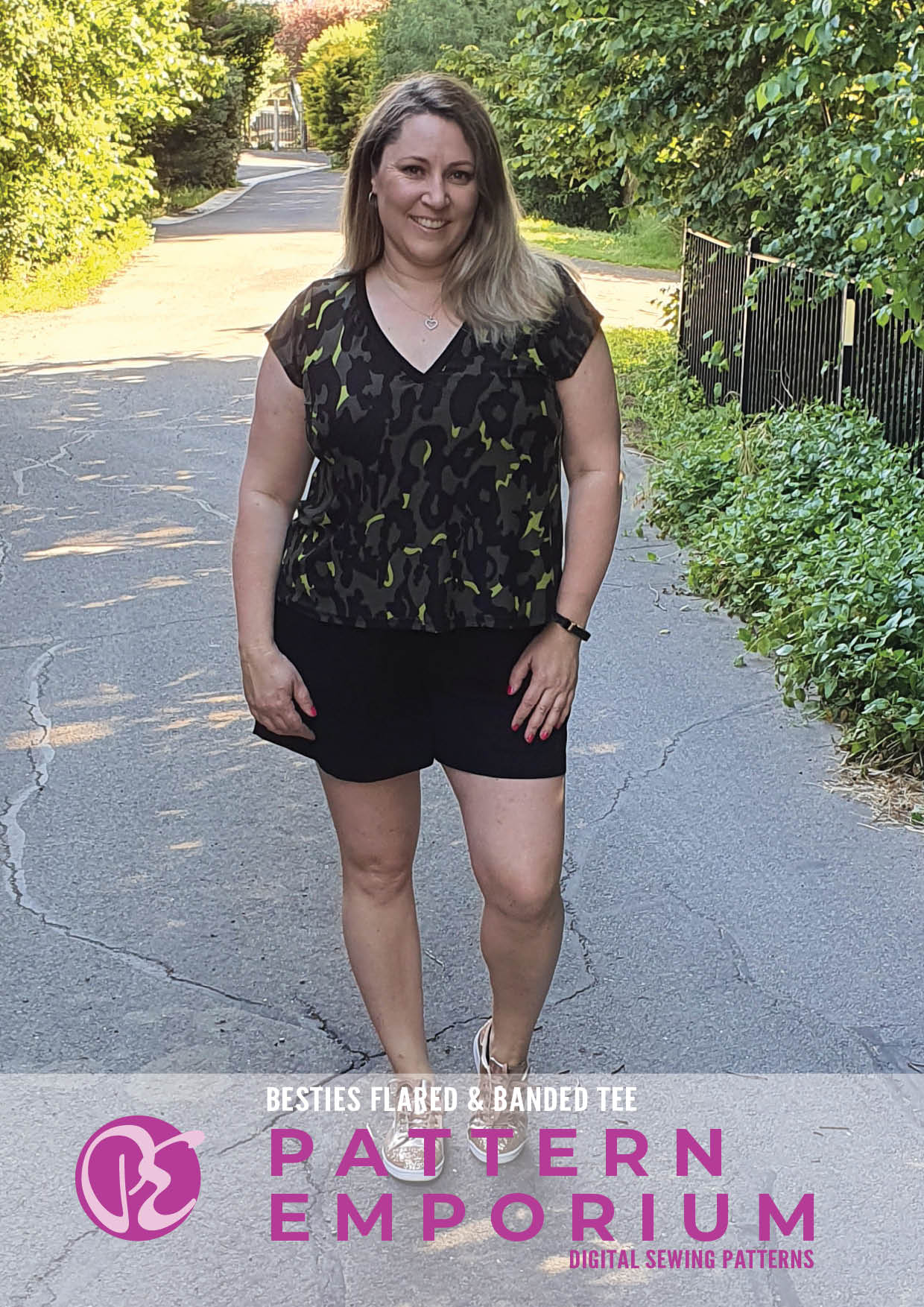 Besties Tee | Flared & Banded T-shirt PDF Sewing Pattern - Image 71