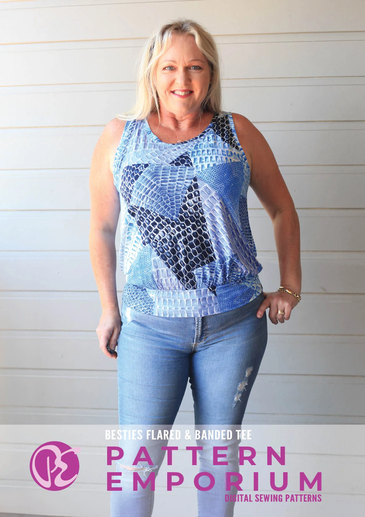 Besties Tee | Flared & Banded T-shirt PDF Sewing Pattern - Image 75