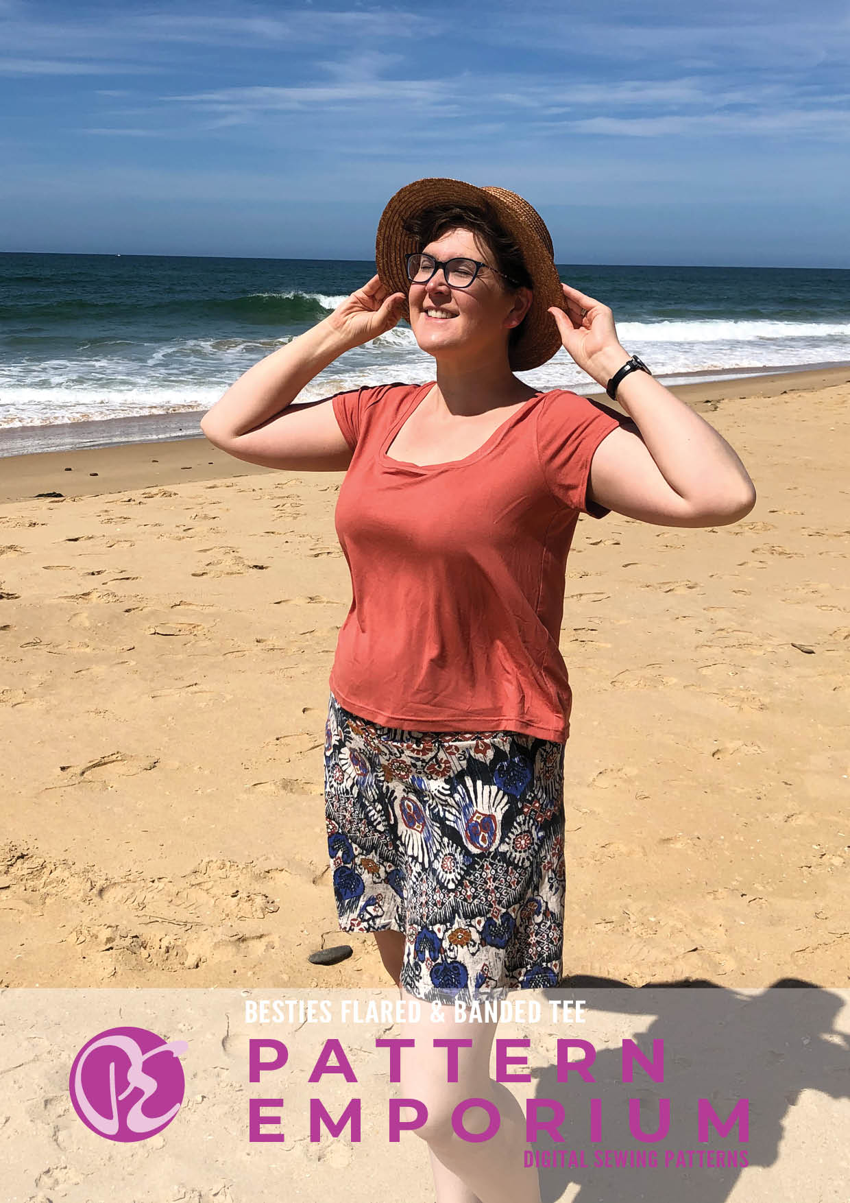 Besties Tee | Flared & Banded T-shirt PDF Sewing Pattern - Image 80