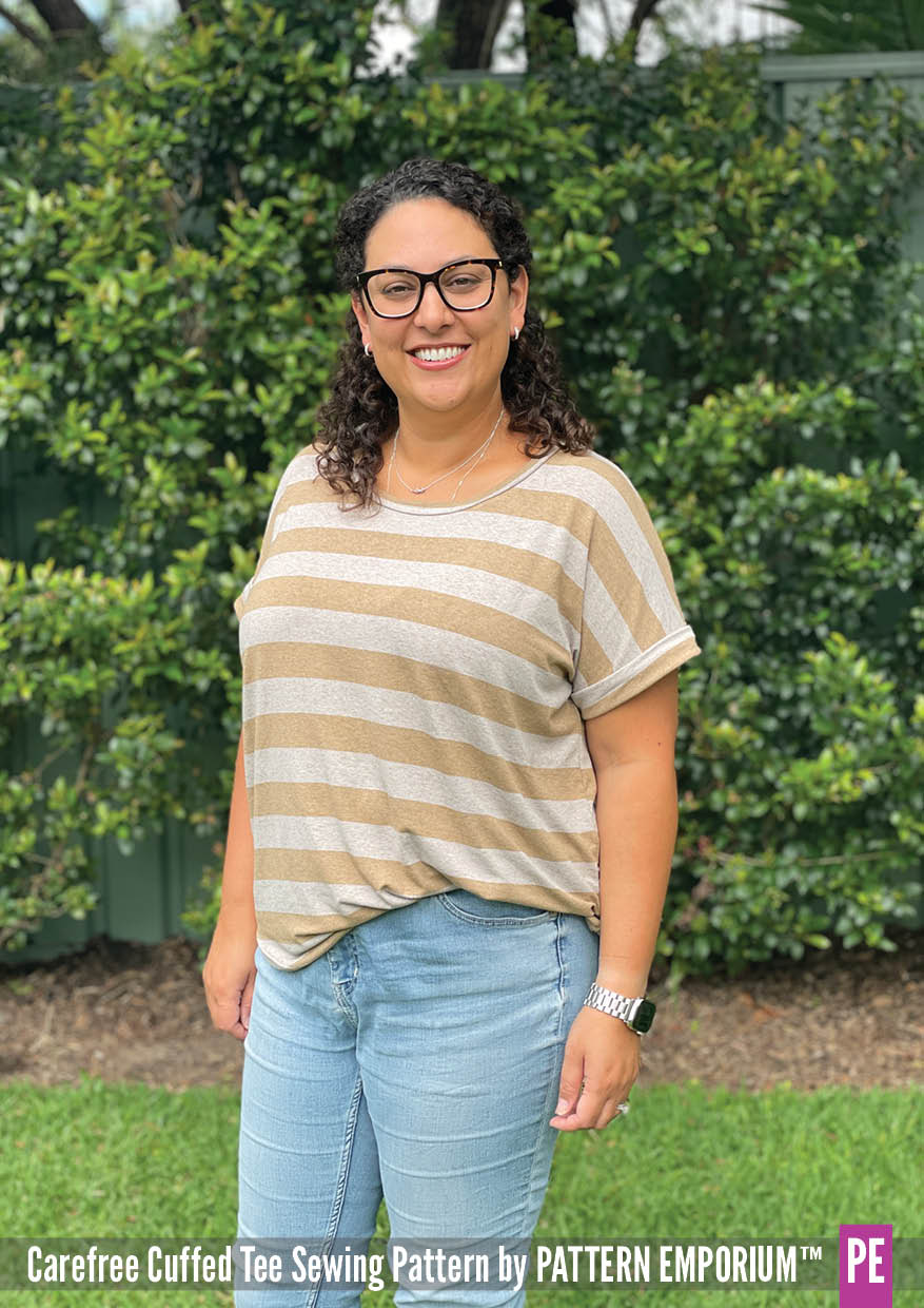 Carefree Cuffed Tee | Dolman T-shirt PDF Sewing Pattern - Image 51