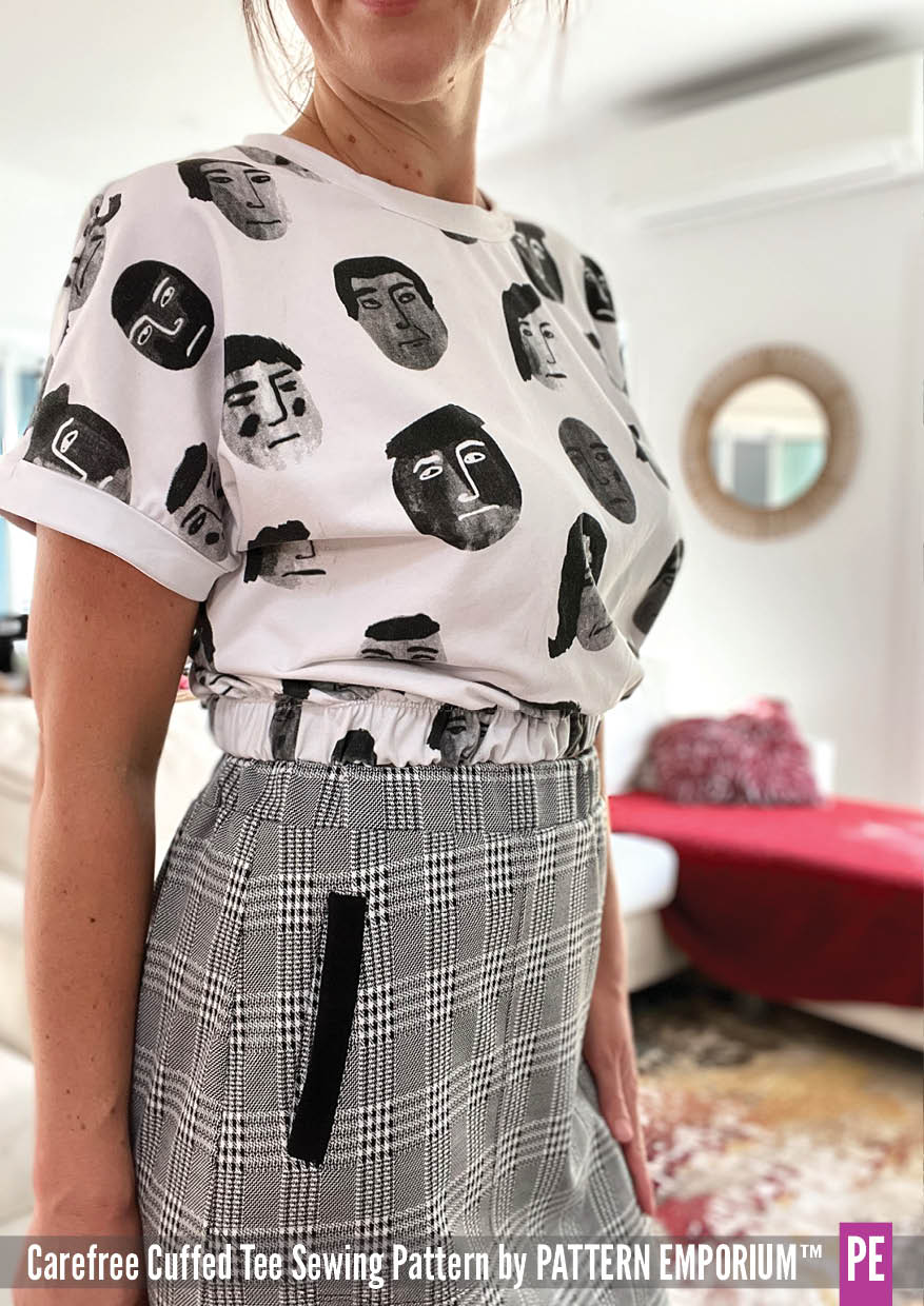 Carefree Cuffed Tee | Dolman T-shirt PDF Sewing Pattern - Image 7