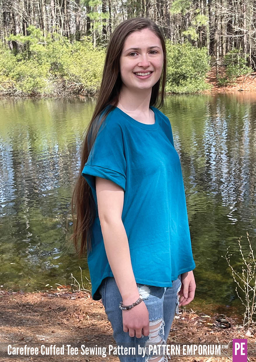Carefree Cuffed Tee | Dolman T-shirt PDF Sewing Pattern - Image 77