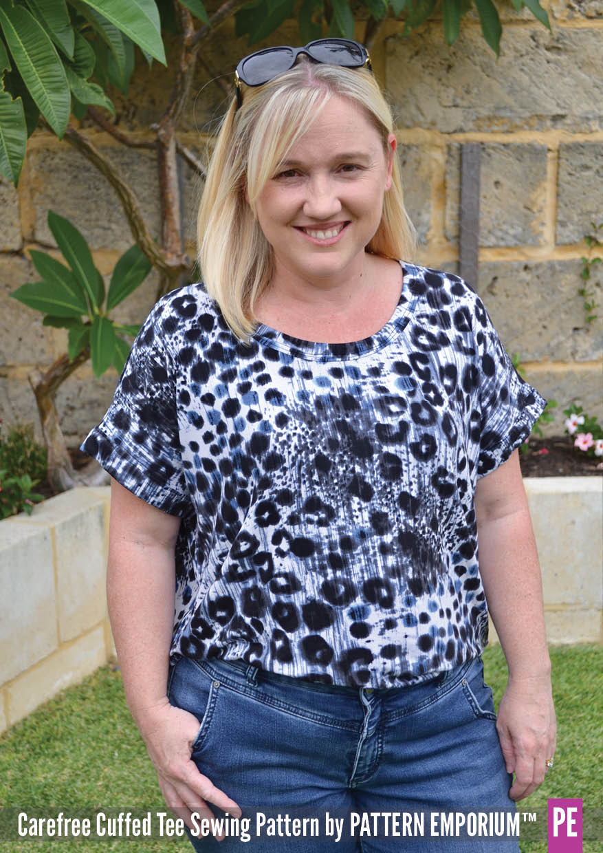 Carefree Cuffed Tee | Dolman T-shirt PDF Sewing Pattern - Image 85