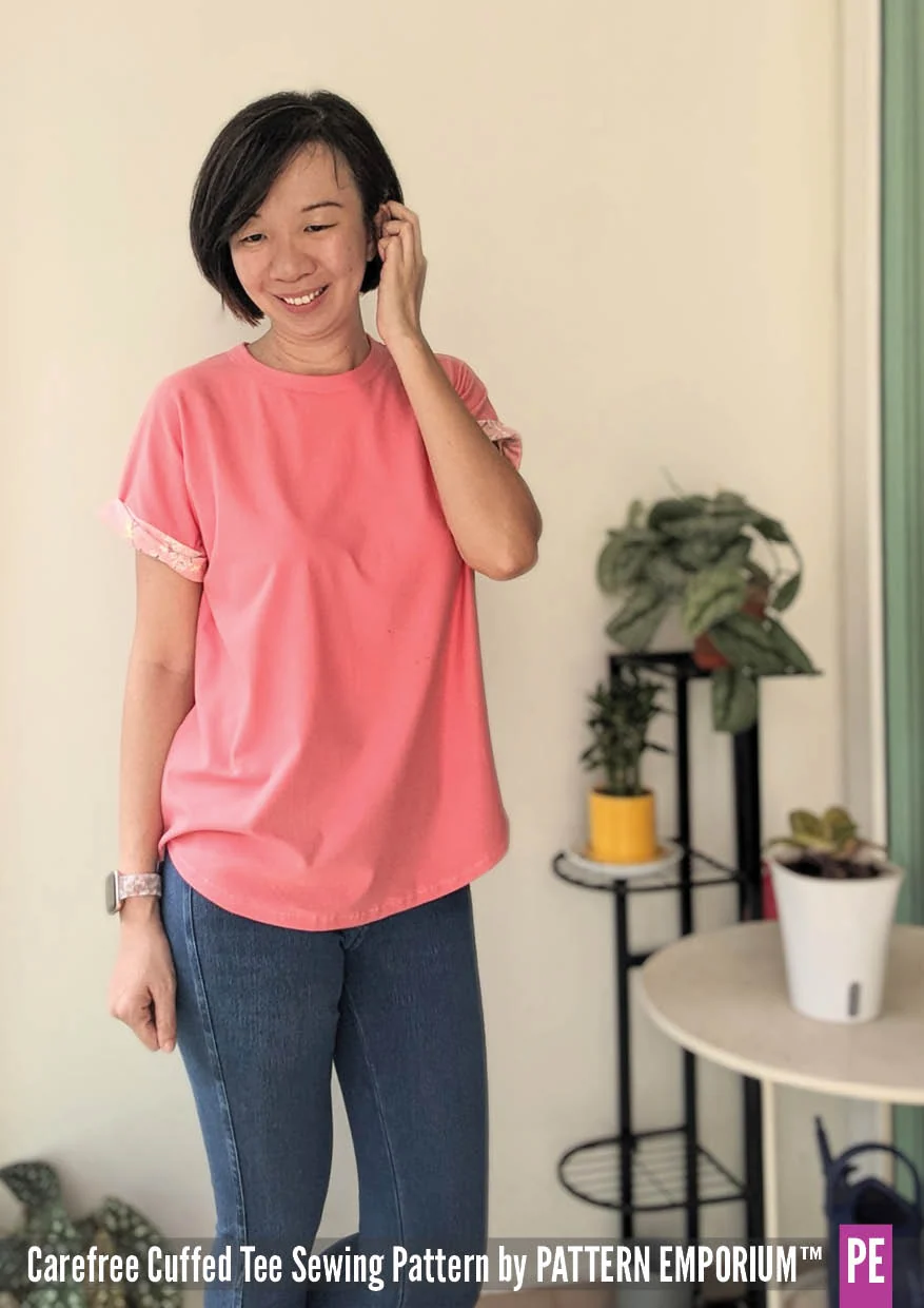 Carefree Cuffed Tee | Dolman T-shirt PDF Sewing Pattern - Image 98