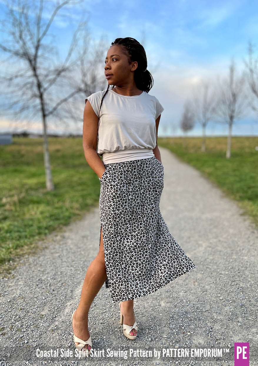 Coastal | Woven Side Split Skirt PDF Sewing Pattern - Image 10