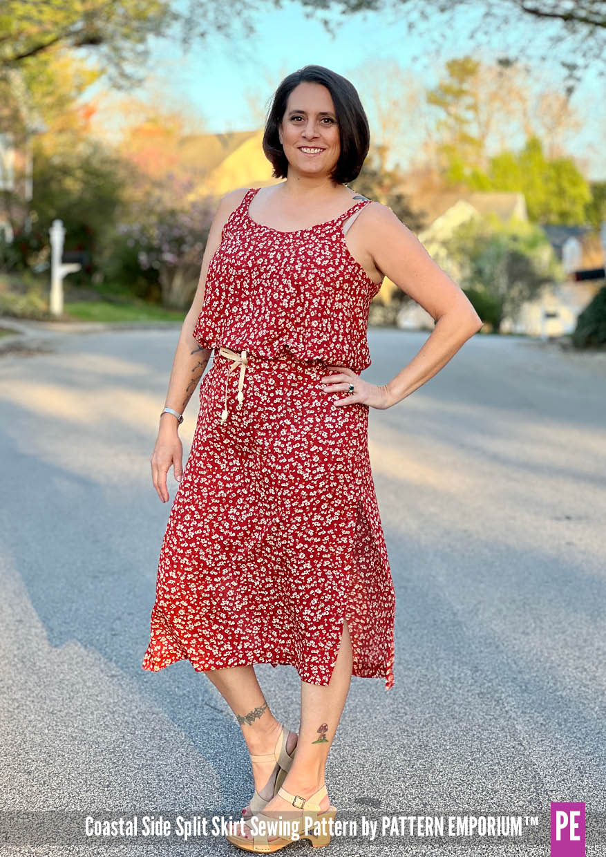 Coastal | Woven Side Split Skirt PDF Sewing Pattern - Image 40