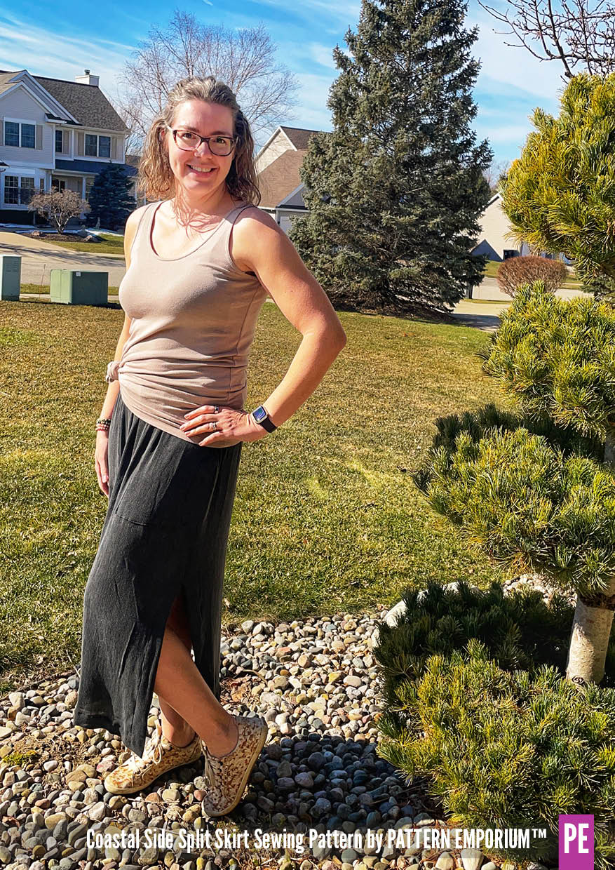 Coastal | Woven Side Split Skirt PDF Sewing Pattern - Image 58