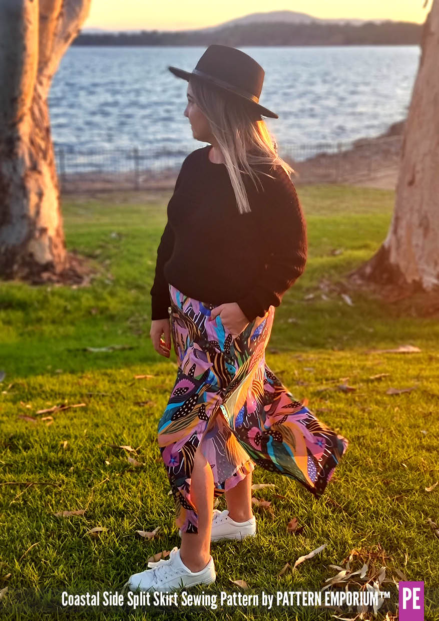 Coastal | Woven Side Split Skirt PDF Sewing Pattern - Image 59