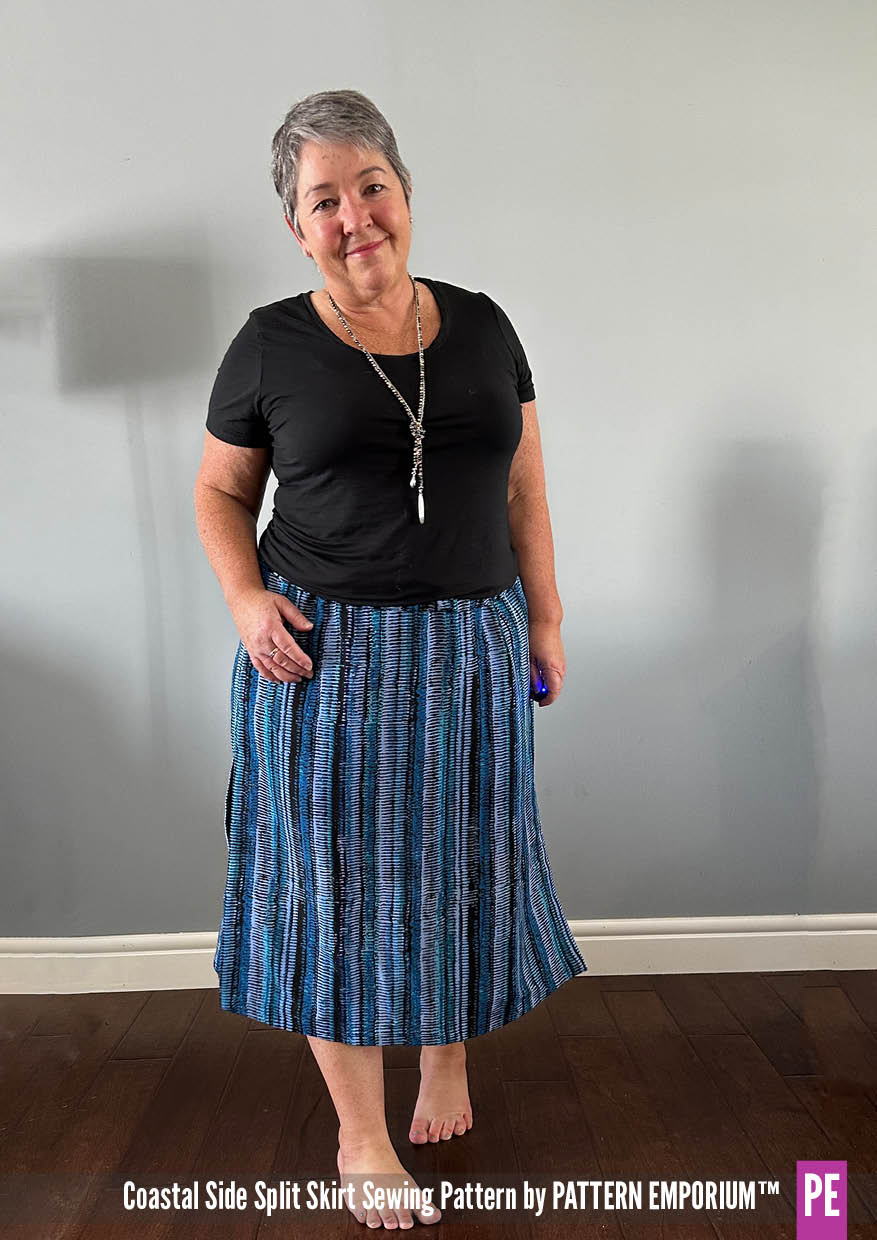Coastal | Woven Side Split Skirt PDF Sewing Pattern - Image 63