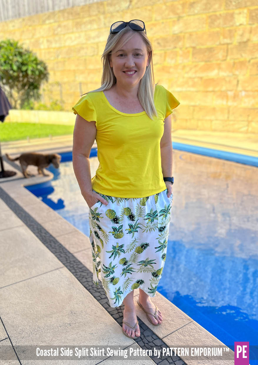 Coastal | Woven Side Split Skirt PDF Sewing Pattern - Image 73