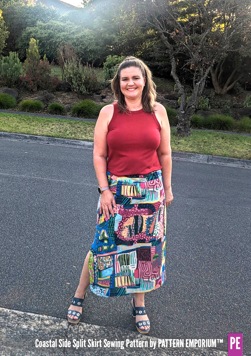 Coastal | Woven Side Split Skirt PDF Sewing Pattern - Image 81