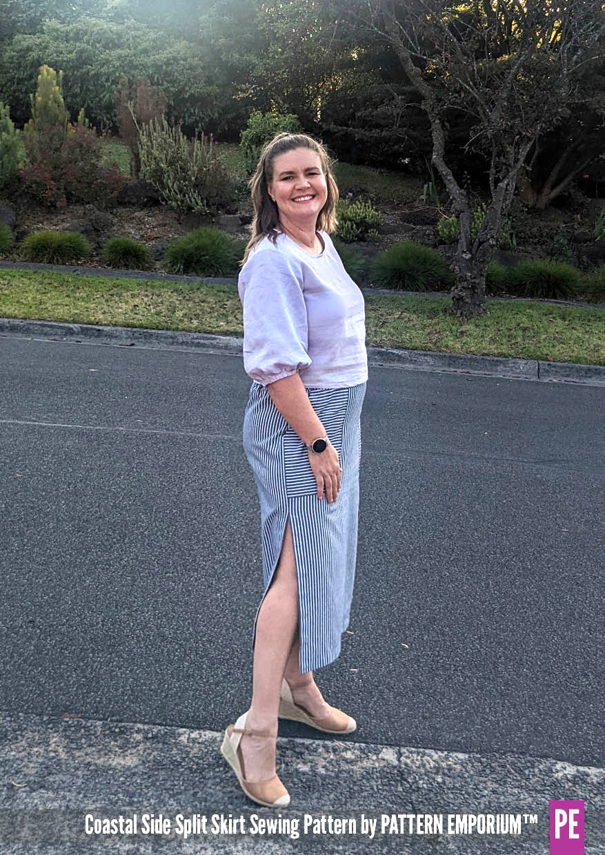 Coastal | Woven Side Split Skirt PDF Sewing Pattern - Image 83