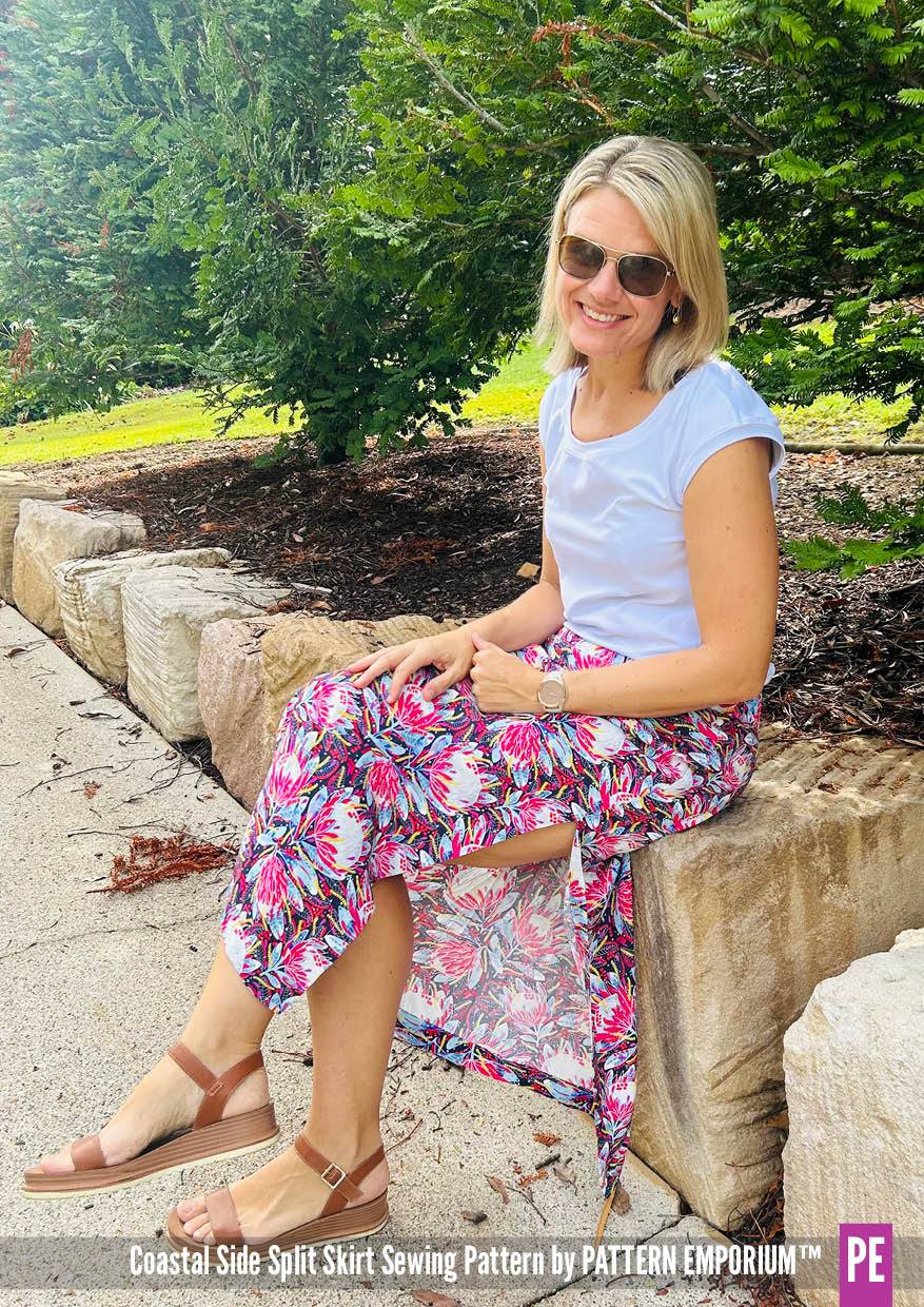 Coastal | Woven Side Split Skirt PDF Sewing Pattern - Image 89