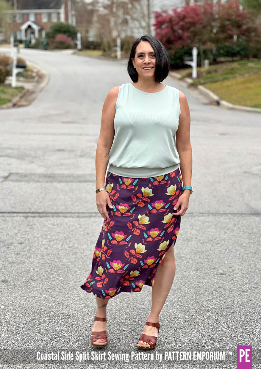 Coastal | Woven Side Split Skirt PDF Sewing Pattern - Image 91