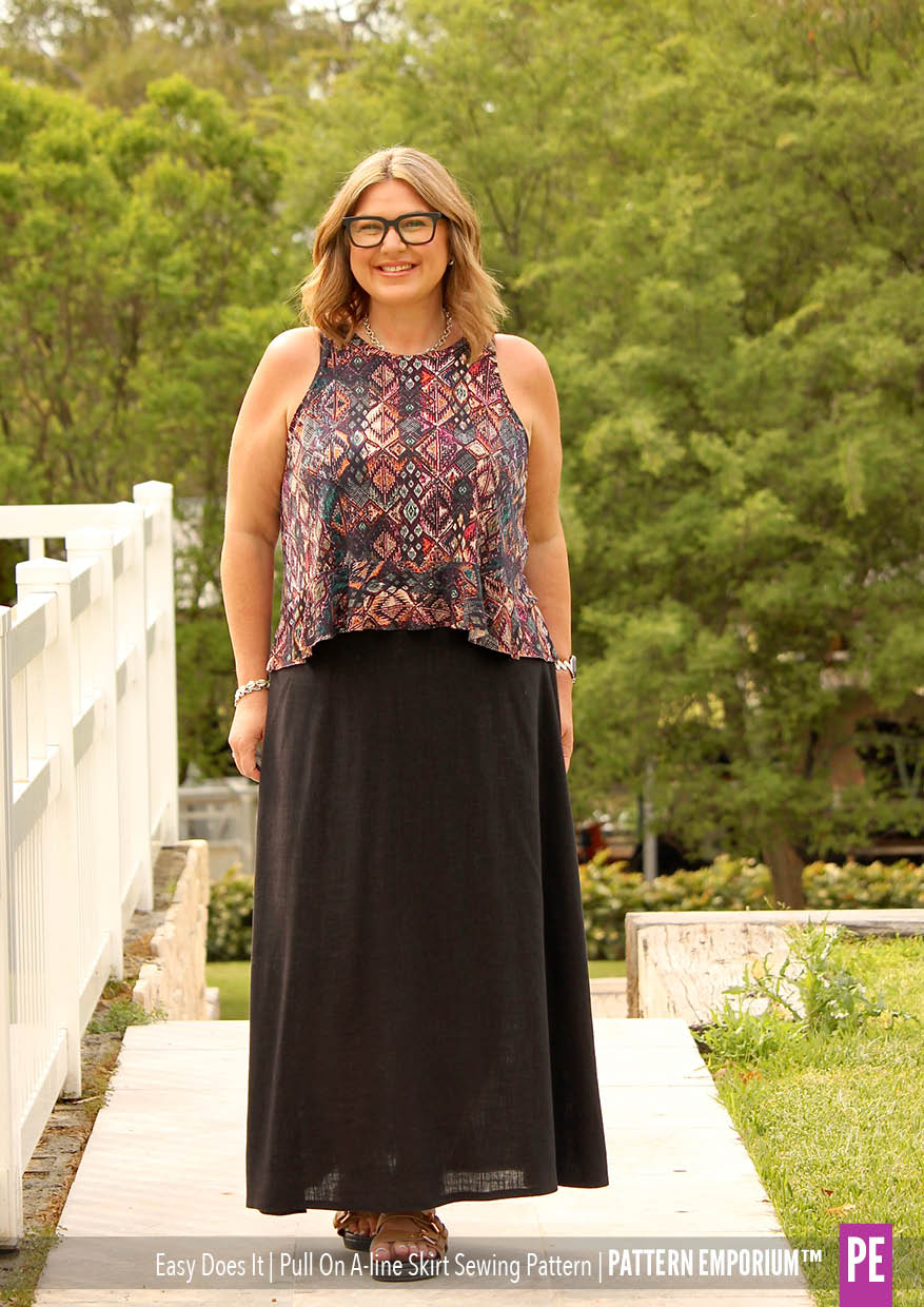 Easy Does It Pull-On A-line Skirt PDF Sewing Pattern - Image 14