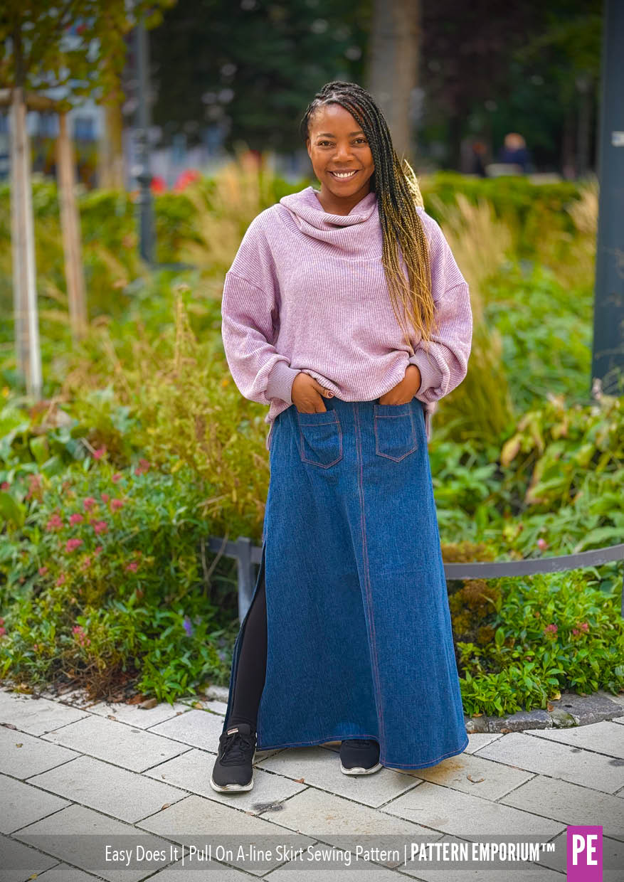 Easy Does It Pull-On A-line Skirt PDF Sewing Pattern - Image 17