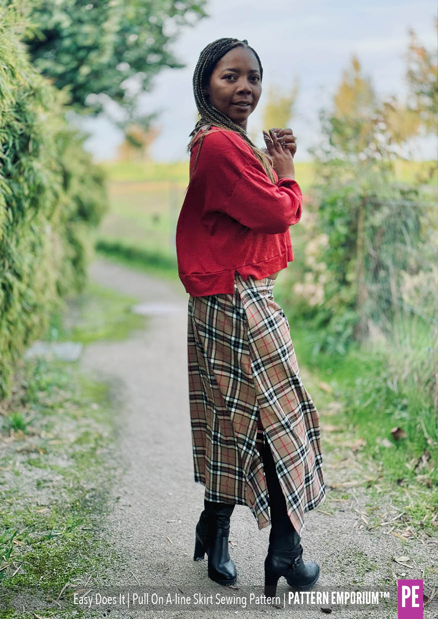 Easy Does It Pull-On A-line Skirt PDF Sewing Pattern - Image 21