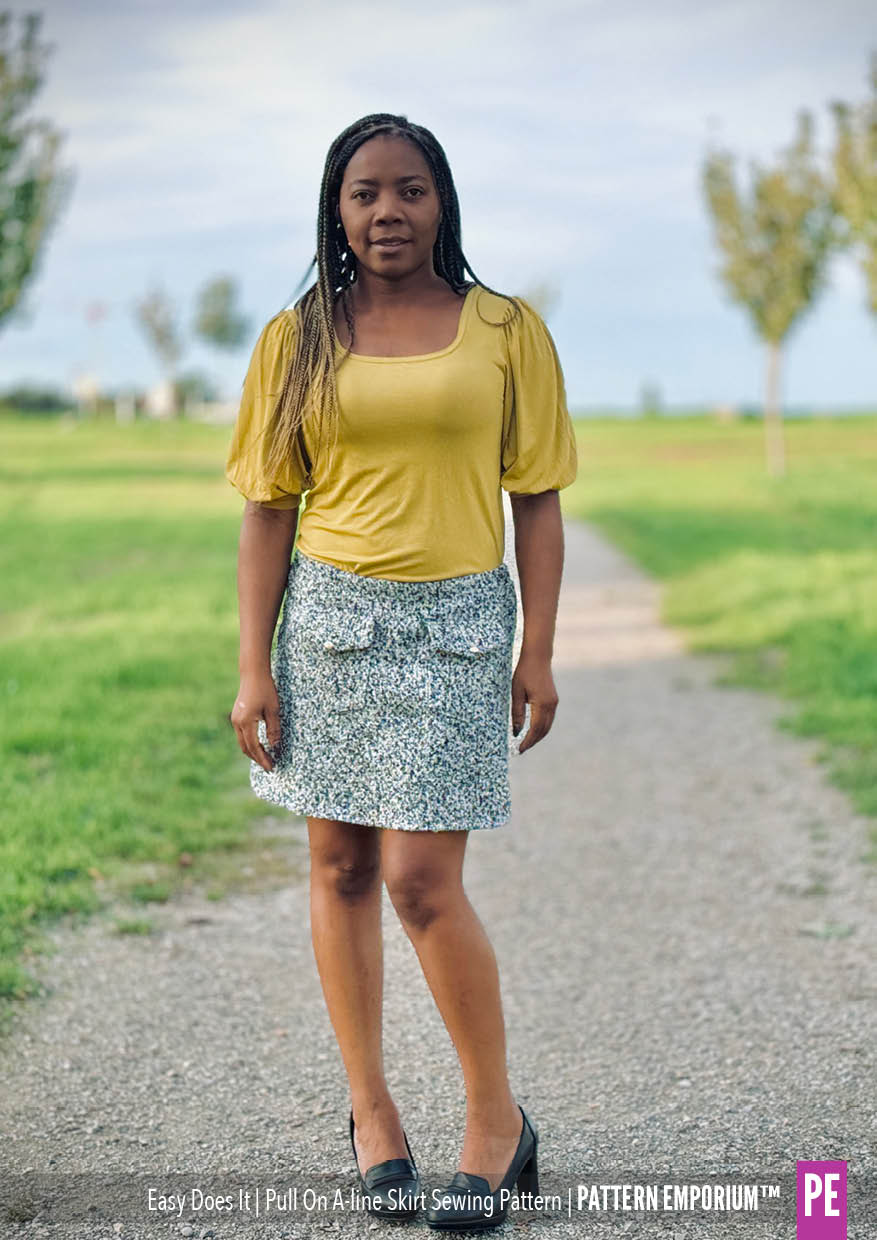 Easy Does It Pull-On A-line Skirt PDF Sewing Pattern - Image 24