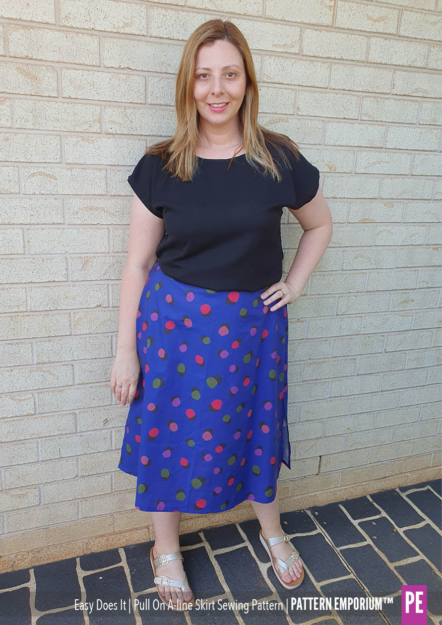 Easy Does It Pull-On A-line Skirt PDF Sewing Pattern - Image 30