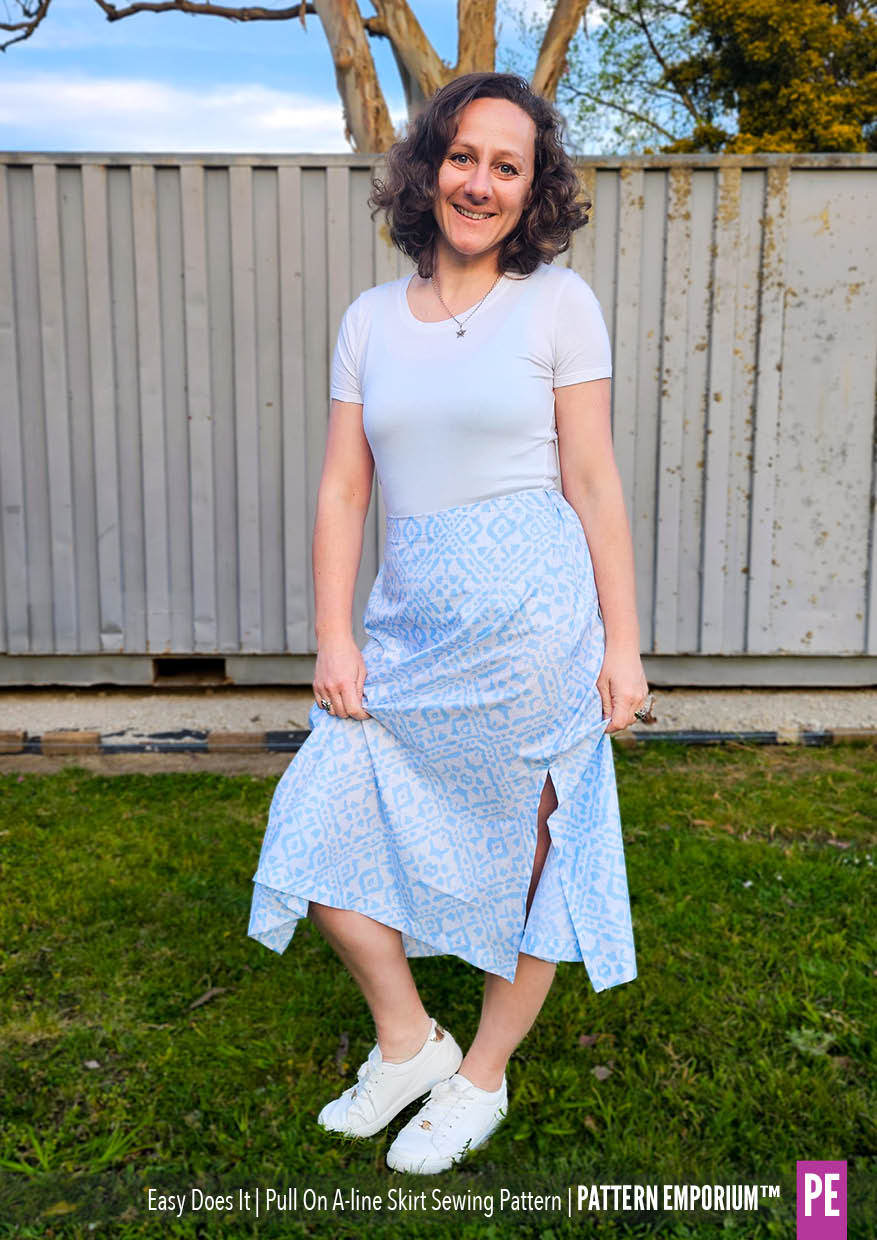 Easy Does It Pull-On A-line Skirt PDF Sewing Pattern - Image 56