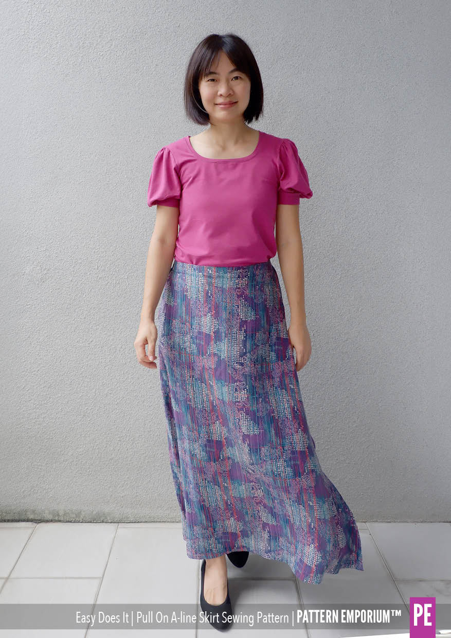 Easy Does It Pull-On A-line Skirt PDF Sewing Pattern - Image 67