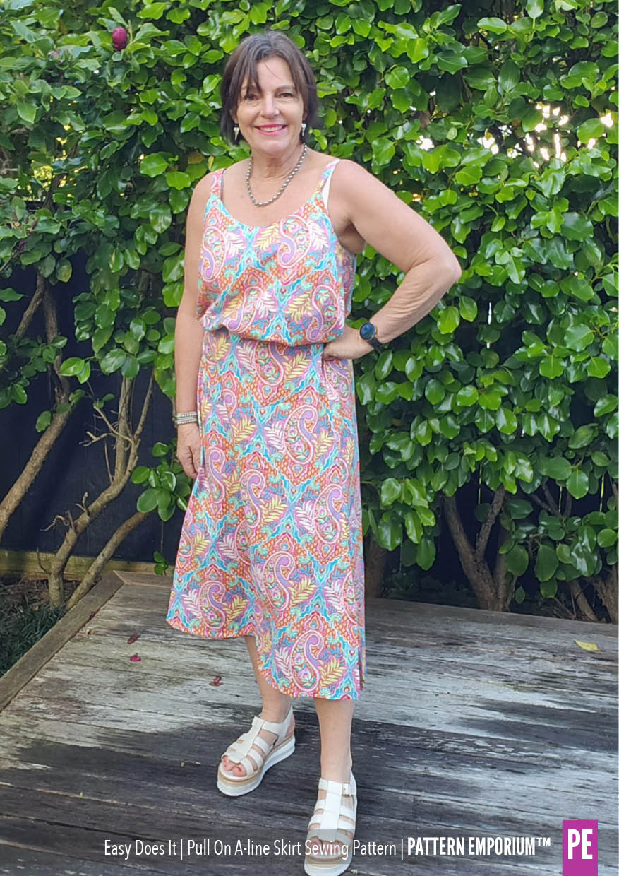 Easy Does It Pull-On A-line Skirt PDF Sewing Pattern - Image 69