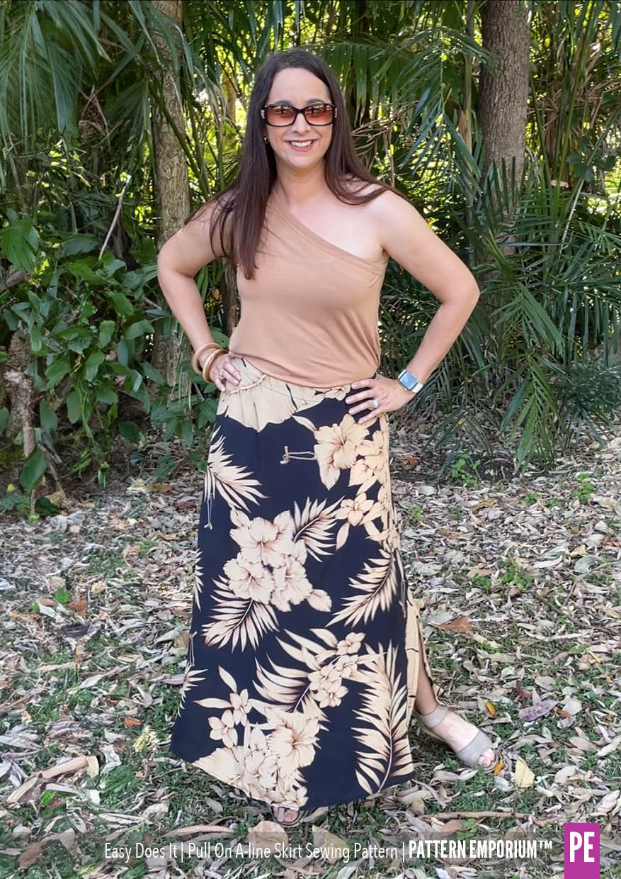 Easy Does It Pull-On A-line Skirt PDF Sewing Pattern - Image 81