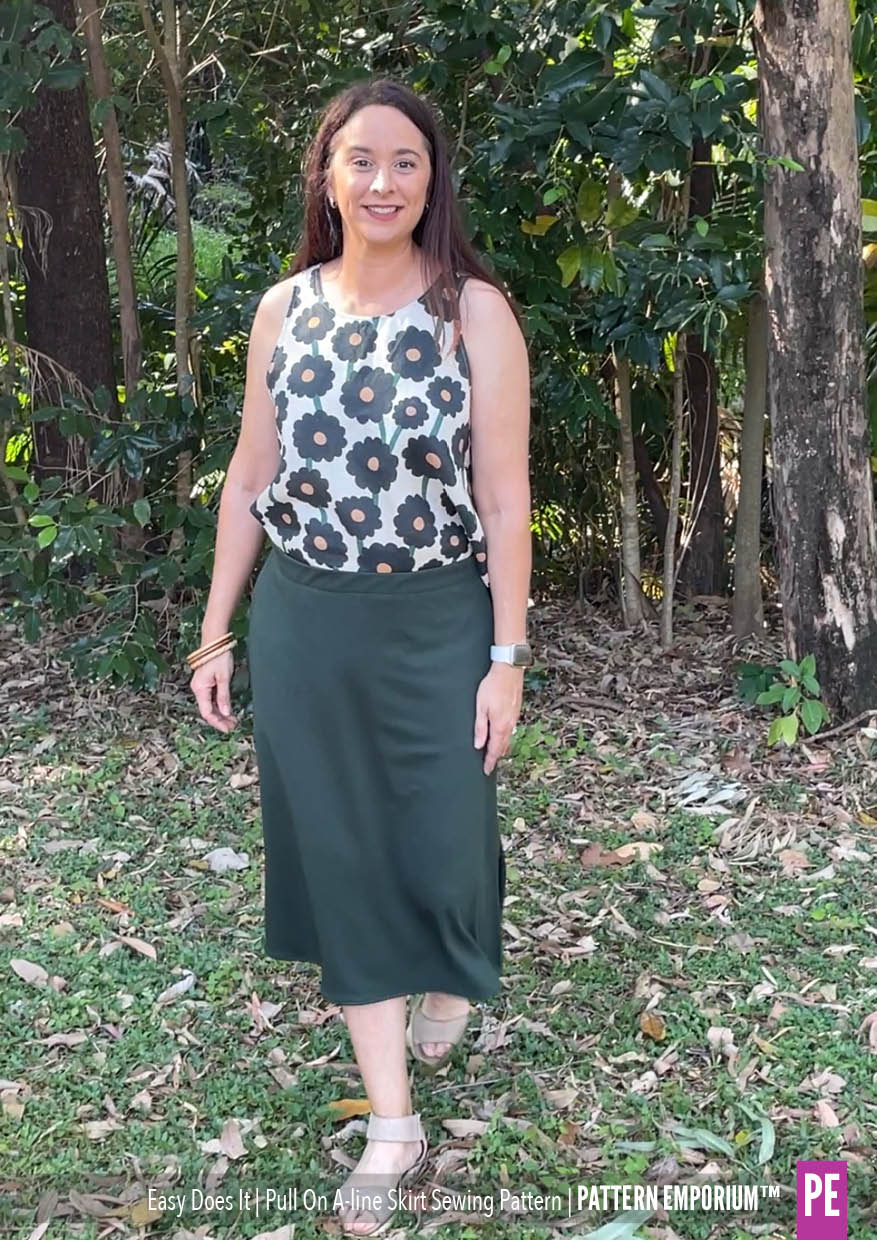 Easy Does It Pull-On A-line Skirt PDF Sewing Pattern - Image 82