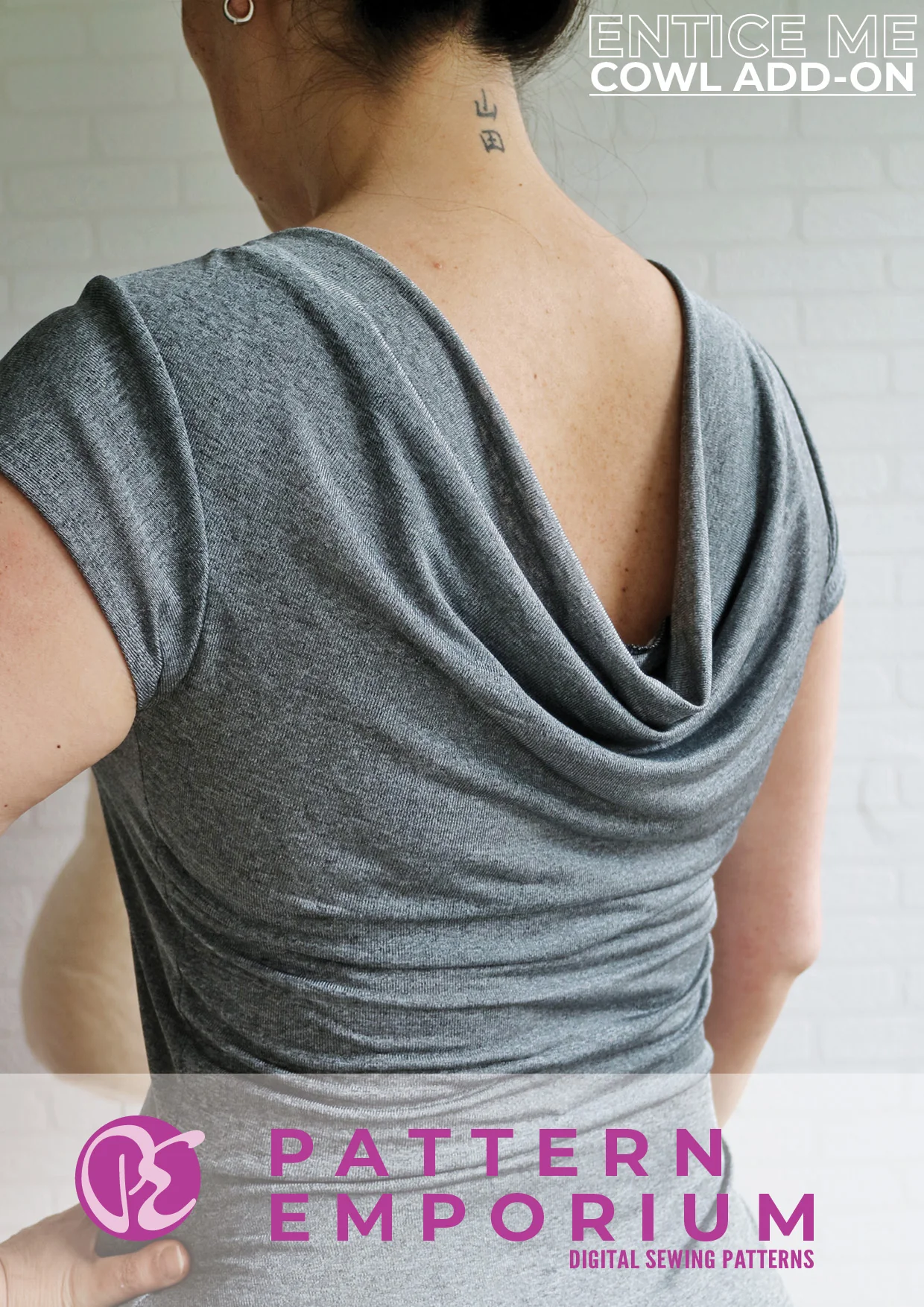 Entice Me Dress | Cowl Back Add-on PDF Sewing Pattern - Image 14