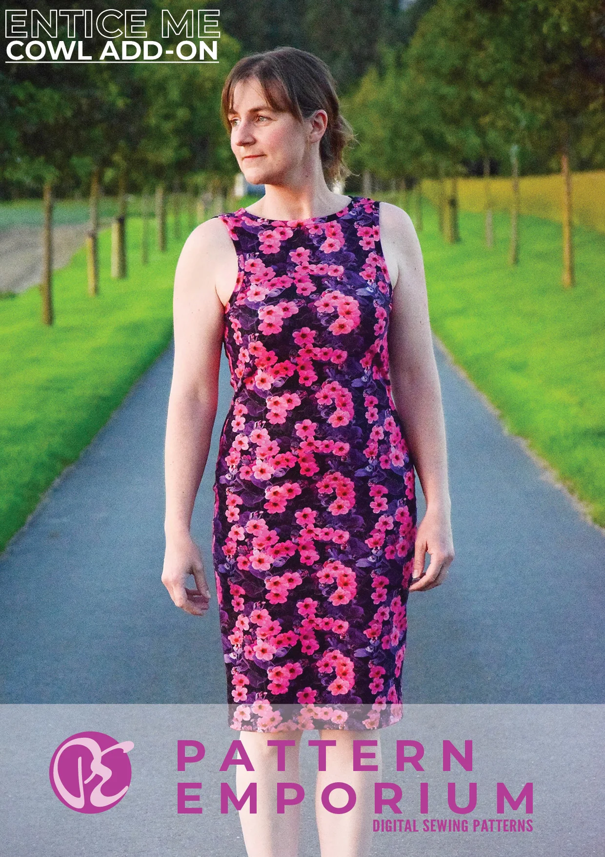 Entice Me Dress | Cowl Back Add-on PDF Sewing Pattern - Image 4