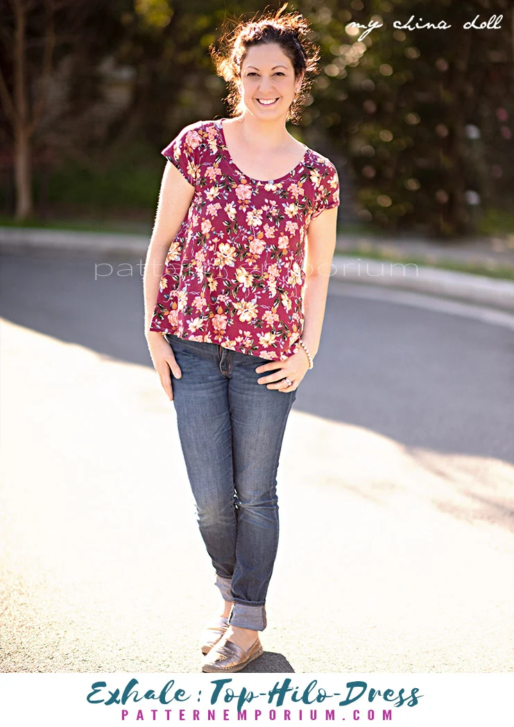 Exhale | Flared Top, High-low & Dress PDF Sewing Pattern - Image 44