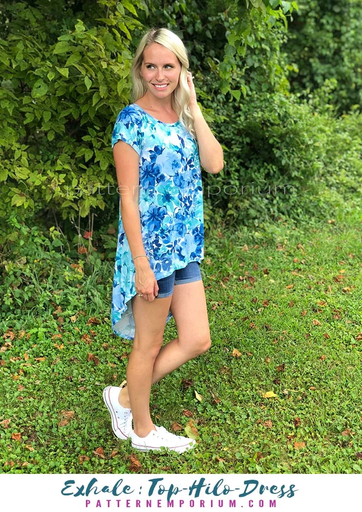 Exhale | Flared Top, High-low & Dress PDF Sewing Pattern - Image 47