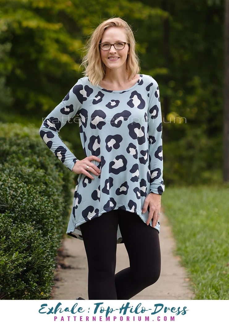 Exhale | Flared Top, High-low & Dress PDF Sewing Pattern - Image 63