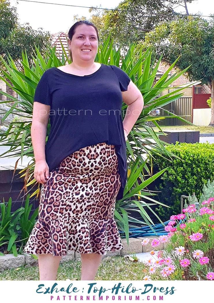 Exhale | Flared Top, High-low & Dress PDF Sewing Pattern - Image 74