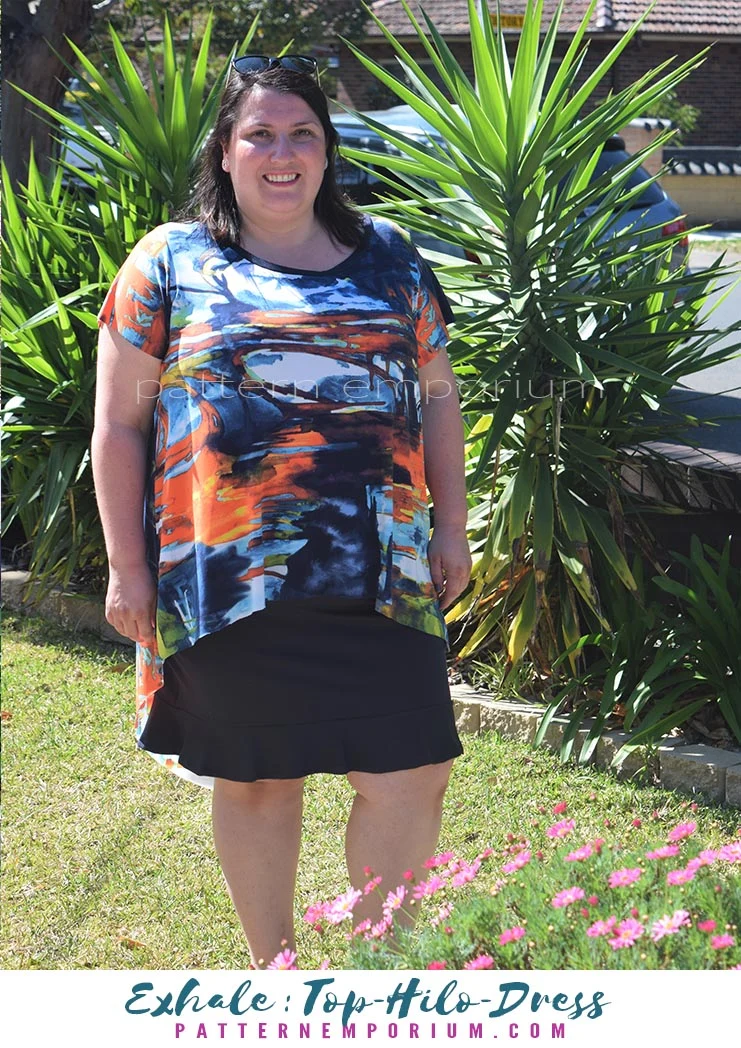 Exhale | Flared Top, High-low & Dress PDF Sewing Pattern - Image 76