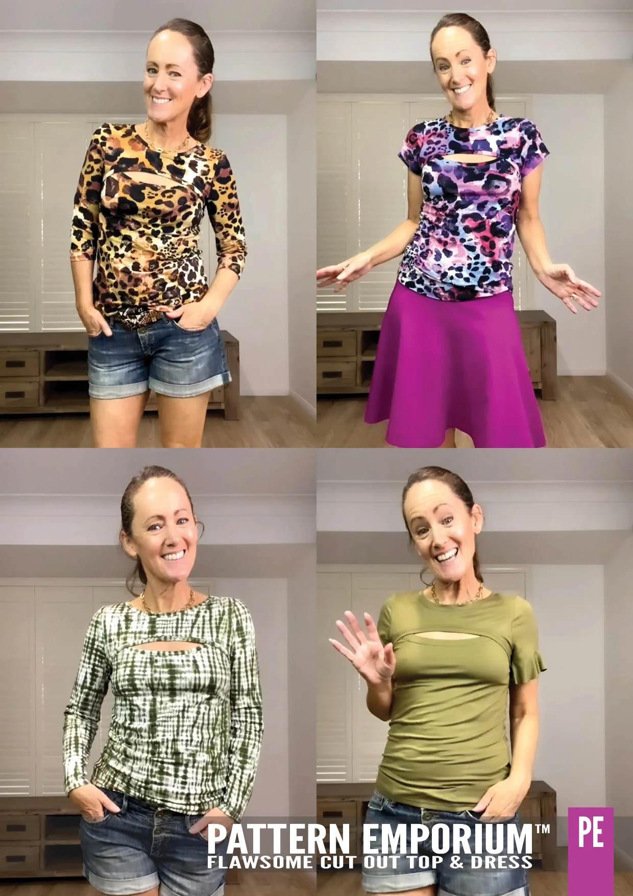 Flawsome | Cut Out Top & Dress PDF Sewing Pattern - Image 32