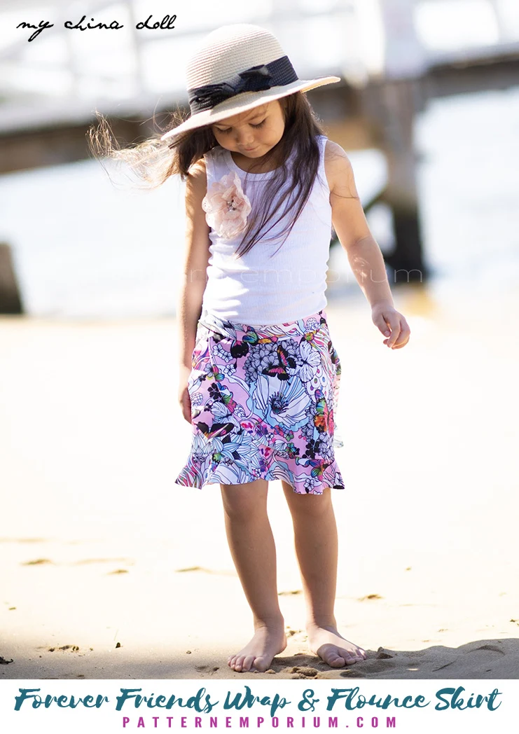 Forever Friends | Girls Wrap & Flounce Skirt PDF Sewing Pattern - Image 16