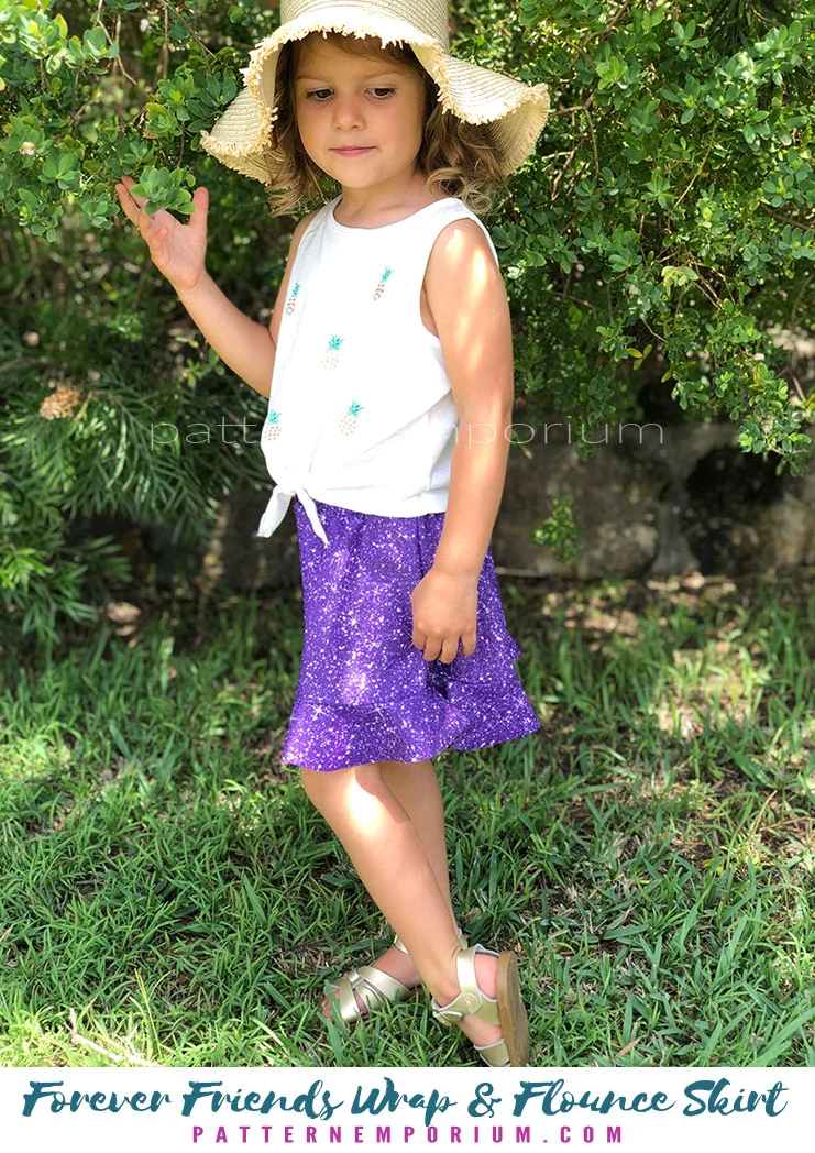 Forever Friends | Girls Wrap & Flounce Skirt PDF Sewing Pattern - Image 34