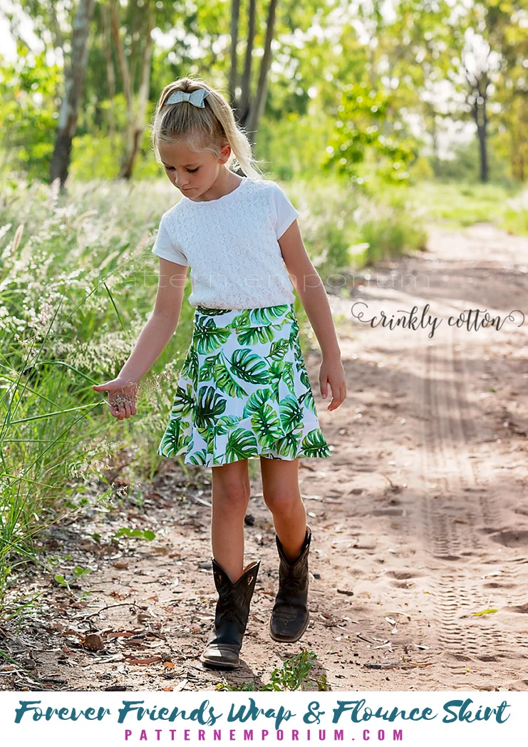 Forever Friends | Girls Wrap & Flounce Skirt PDF Sewing Pattern - Image 43