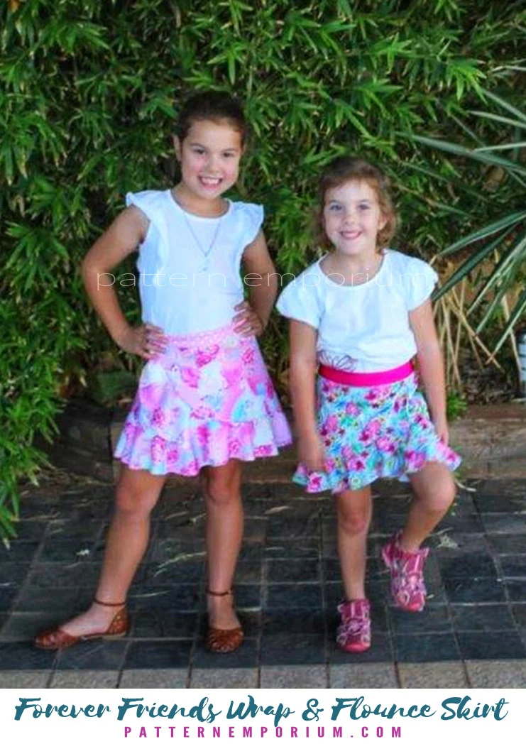 Forever Friends | Girls Wrap & Flounce Skirt PDF Sewing Pattern - Image 58
