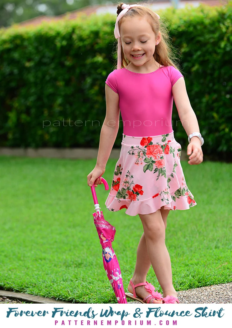 Forever Friends | Girls Wrap & Flounce Skirt PDF Sewing Pattern - Image 6