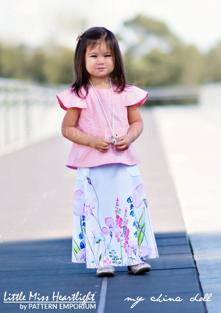 Little Miss Heartlight | Girls Flared Skirt PDF Sewing Pattern - Image 13
